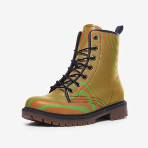 Hippy Psychadelic Spiral Boots MT - Faux Leather Lightweight