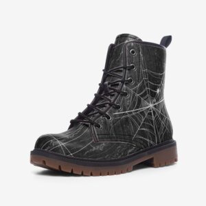 Spiders Web Faux Leather Lightweight Comabt boots MT