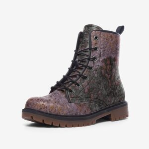 Organic Pink Bio Rust pattern Faux Leather Lightweight boots MT