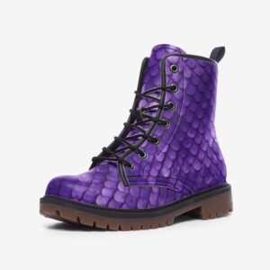 Purple Mermaid Scales Faux Leather Lightweight boots MT