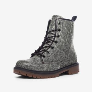 Baroque pattern with cream gradient background faux Leather Lightweight boots MT