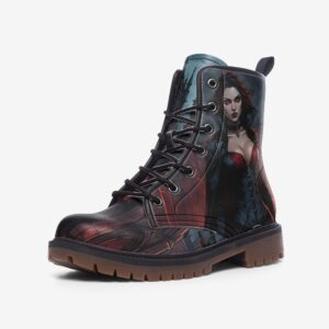 Sexy Female Vampire - Gothic Style Design - Casual Leather Lightweight boots MT