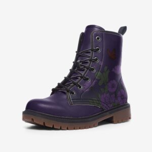 Cute Red Admiral butterfly cottage core festival faux leather boots