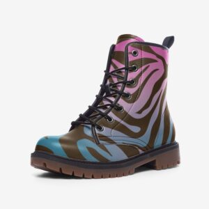 Casual Leather Lightweight boots - Tribal Tiger Stripe Design