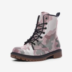 Casual Faux Leather Lightweight boots - cute camo design