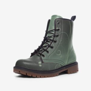 Nature inspired leaf and vine design Faux Leather Lightweight boots MT